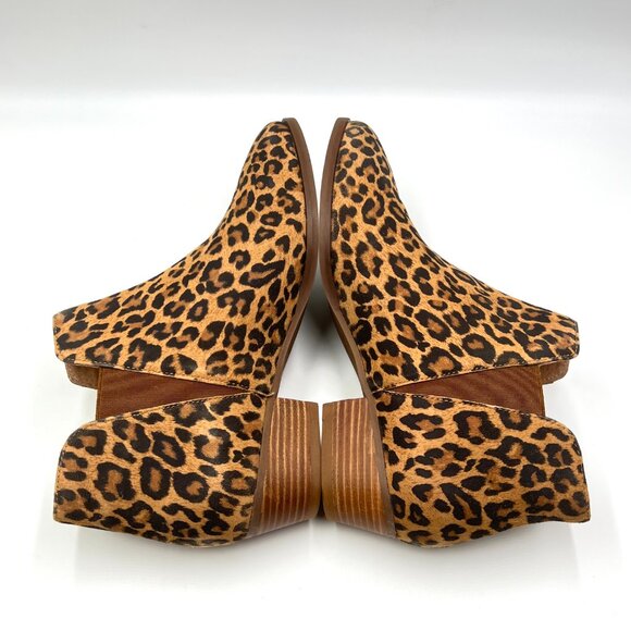 Seychelles Womens Size 8 Waiting For You Leopard Cheetah Leather Ankle Boots - Picture 8 of 15